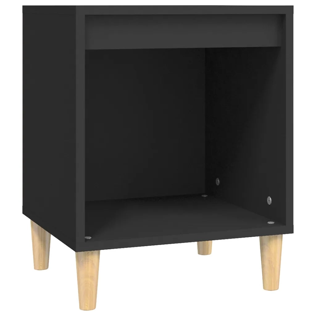 Comodini 2 pz-Set di 2 Tavolino da notte Nero 40x35x50 cm 156723