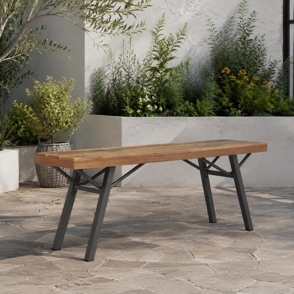 Garden Bench 120 Cm Solid Acacia Wood