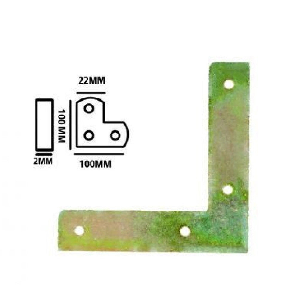 Trade Shop - Set 4pz Lastrina Lastrine Ad Angolo Forma V 100x22x2mm Con Viti Per Mobili 91229 -