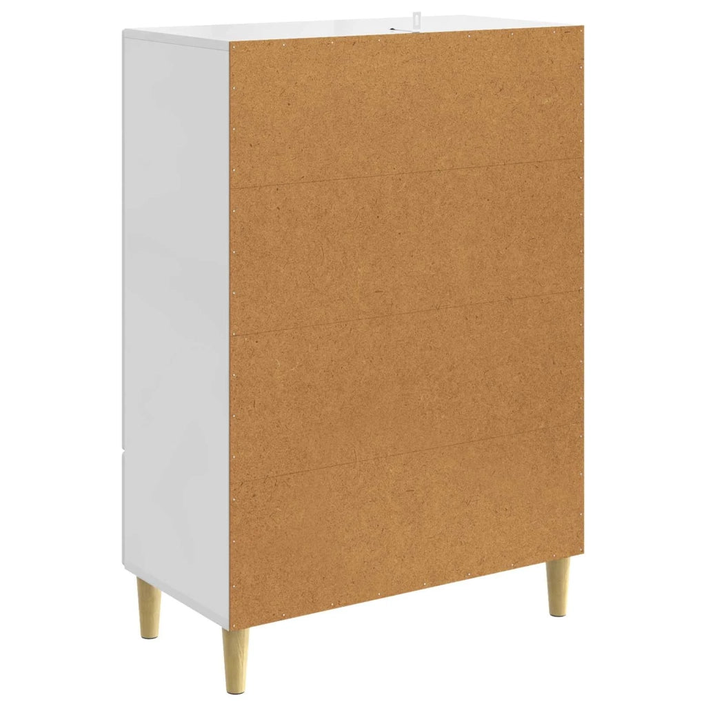 Credenza Bianco Lucido 66 x 34,5 x 95 cm Legno ingegnerizzato