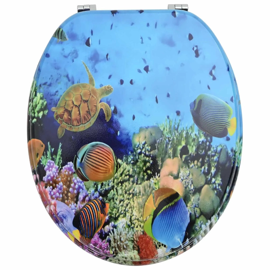 Sedile per toilette con chiusura morbida Blu mare profondo 42027208