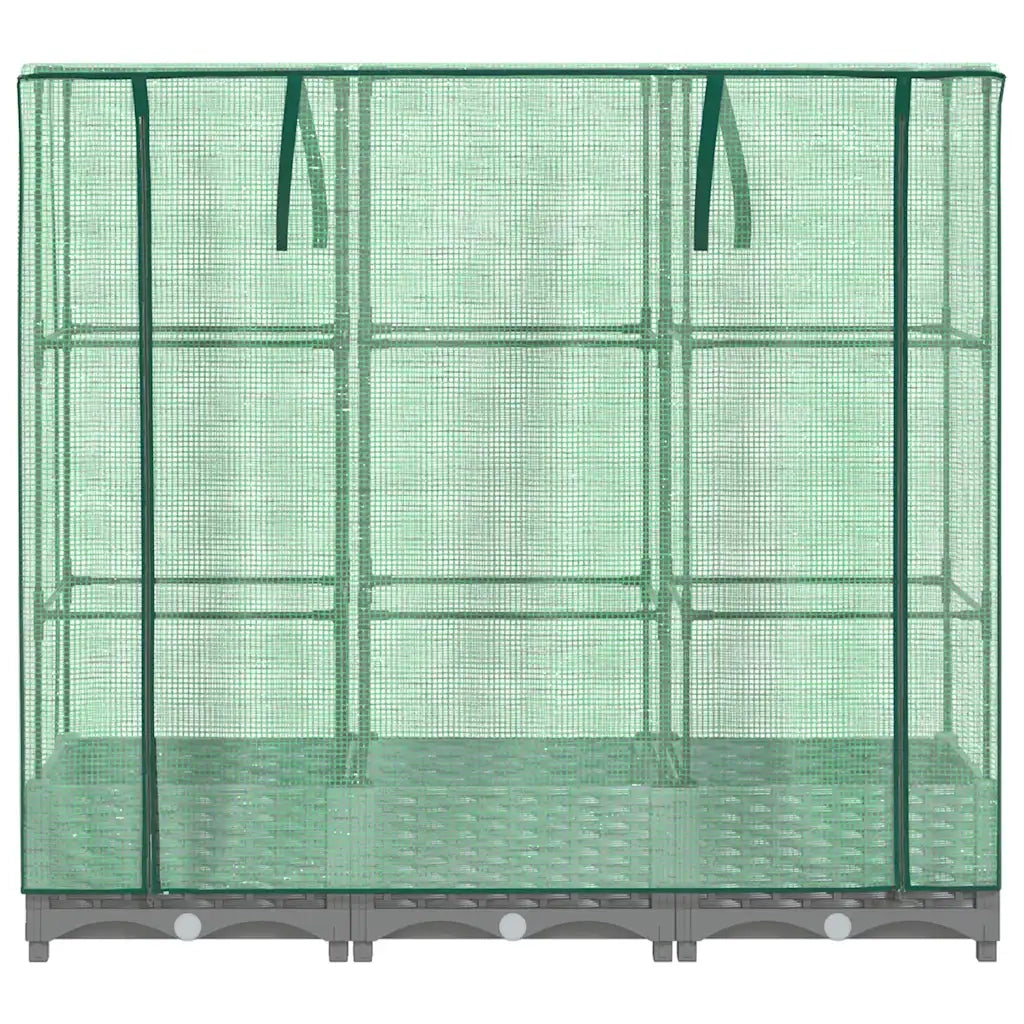 Letto Rialzato con Copertura Serra Effetto Rattan 120x40x123 cm 4015853