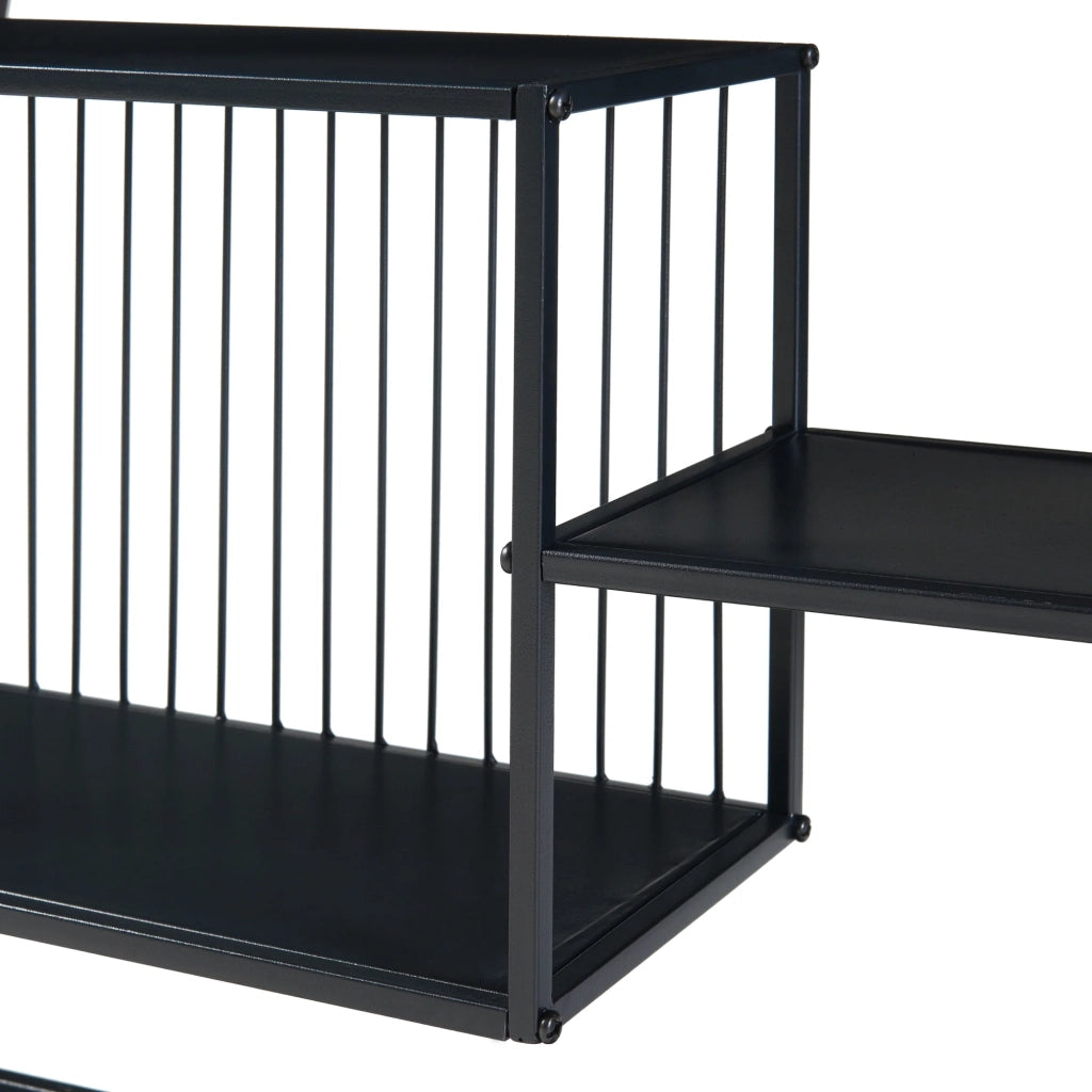 Tavolo consolle in metallo 66 x 60 x 20 cm per ingresso soggiorno sala da pranzo nero 03_0010871