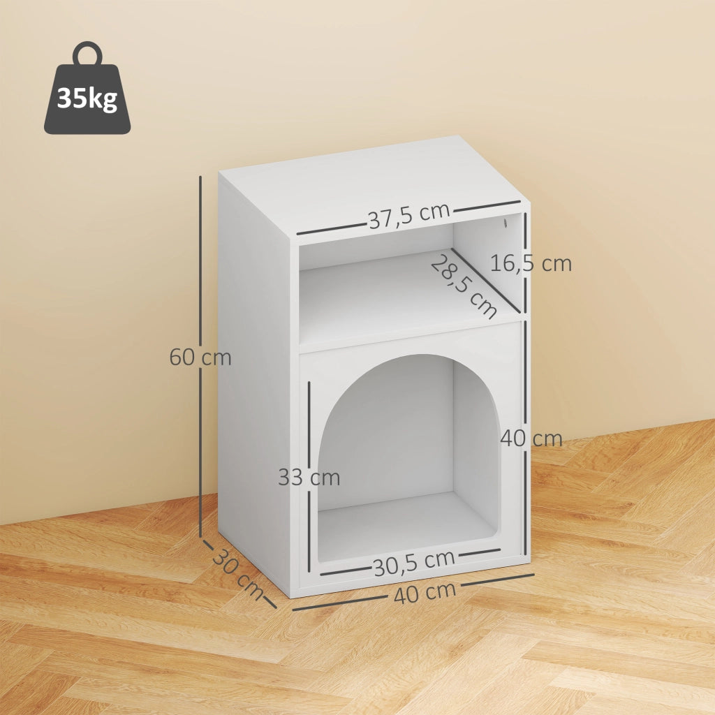 Comodino con scomparti aperti ¨C zephmum ¨C bianco 40x30x60 cm