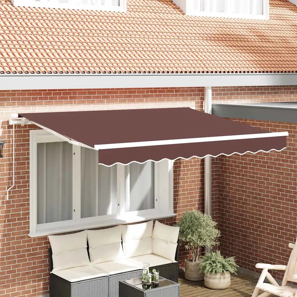 Tenda Retrattile Marrone 250 x 200 cm Poliestere e Alluminio 3329387