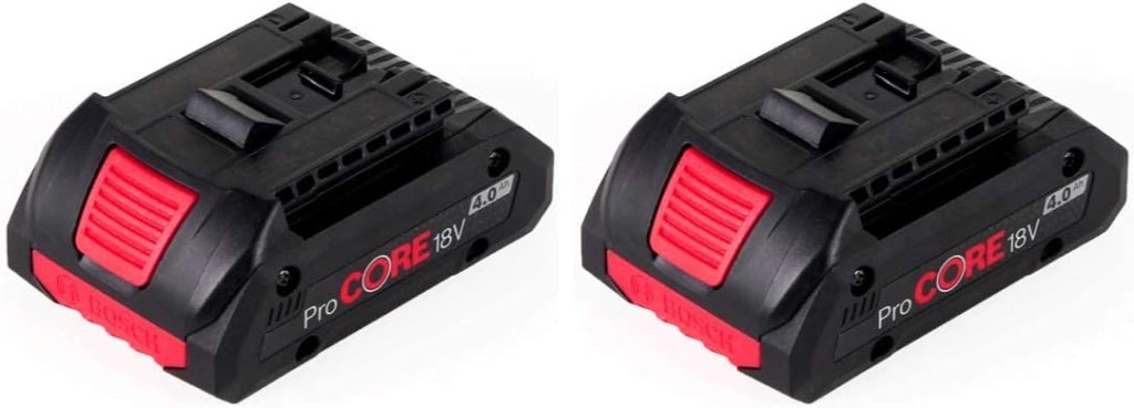 2 batterie Bosch GBA ProCORE da 18 V, 4 Ah, in scatola di cartone