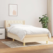 Giroletto a Molle con Materasso Crema 80x200 cm inTessuto cod mxl 72694