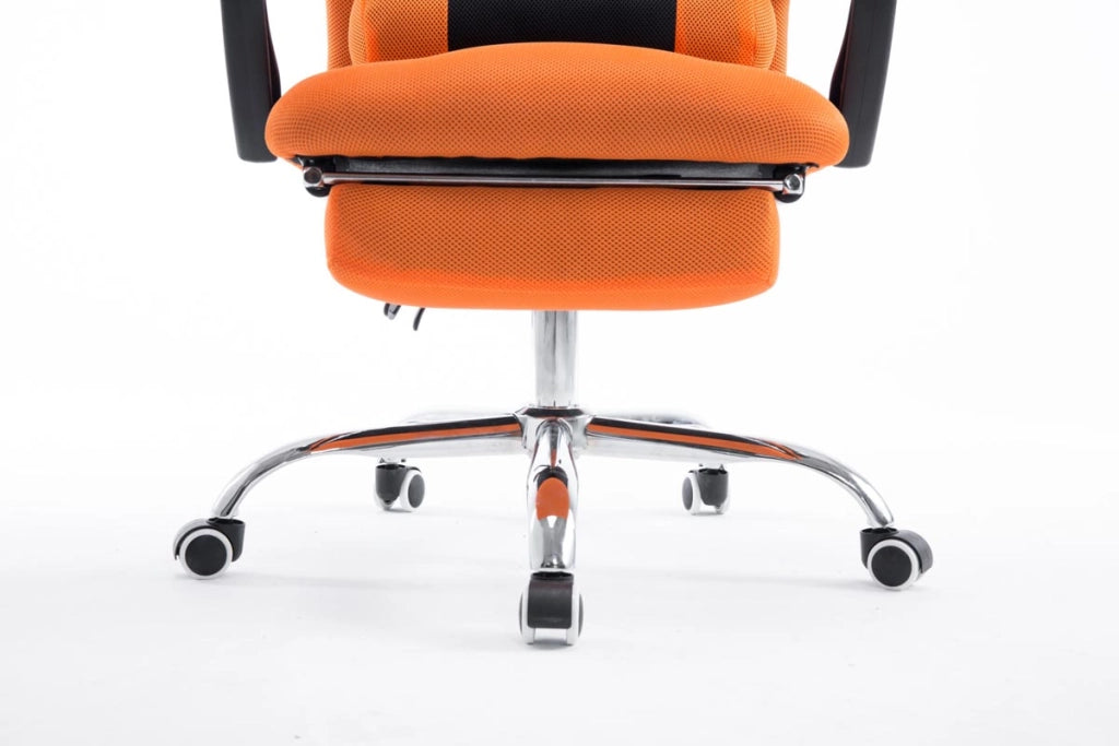 Sedia da ufficio Fellow con poggiappiedi arancione