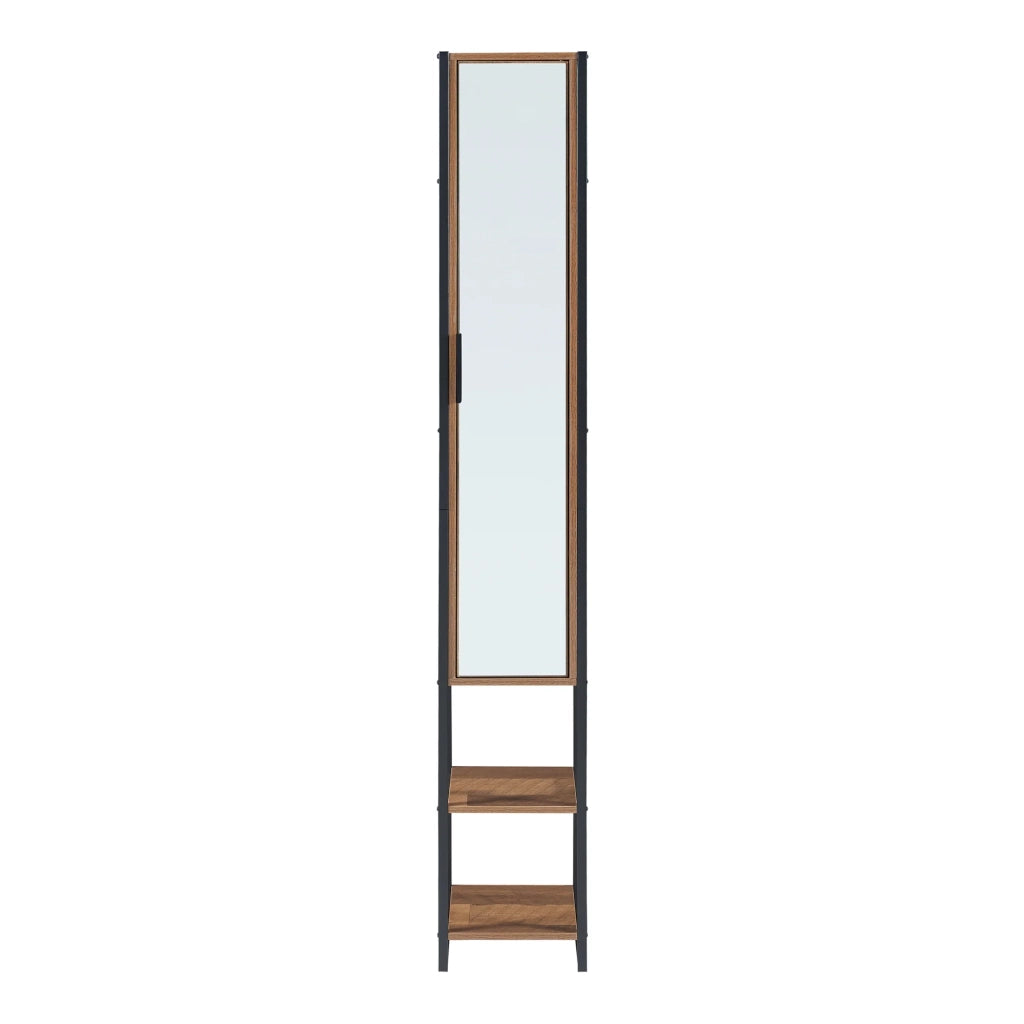 Mobile colonna bagno 160 x 24 x 30 cm effetto noce nero 03_0009951