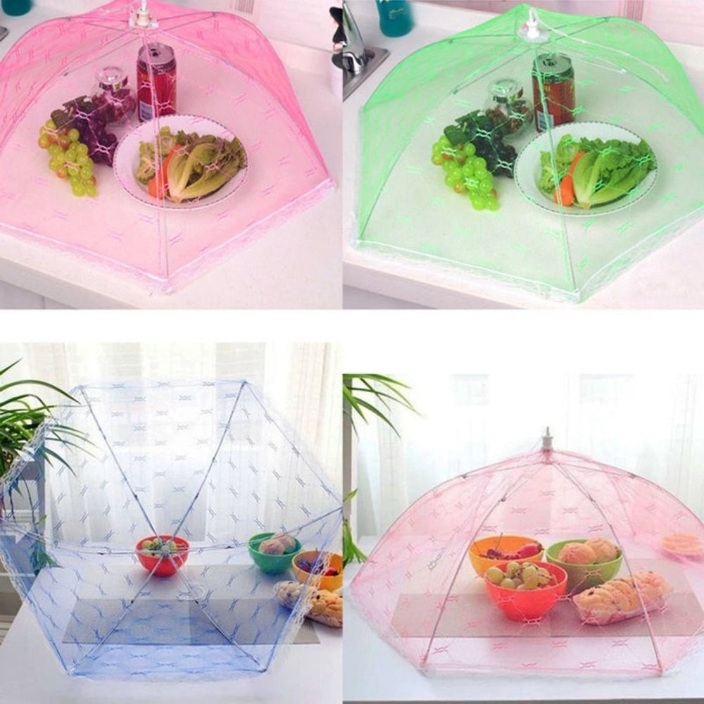 Trade Shop - Ombrello Coprivivande Pieghevole Ombrellino Copri Cibo Nylon Cupola -
