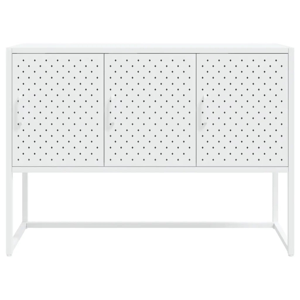 Credenza Bianca 105x35x75 cm in Acciaio