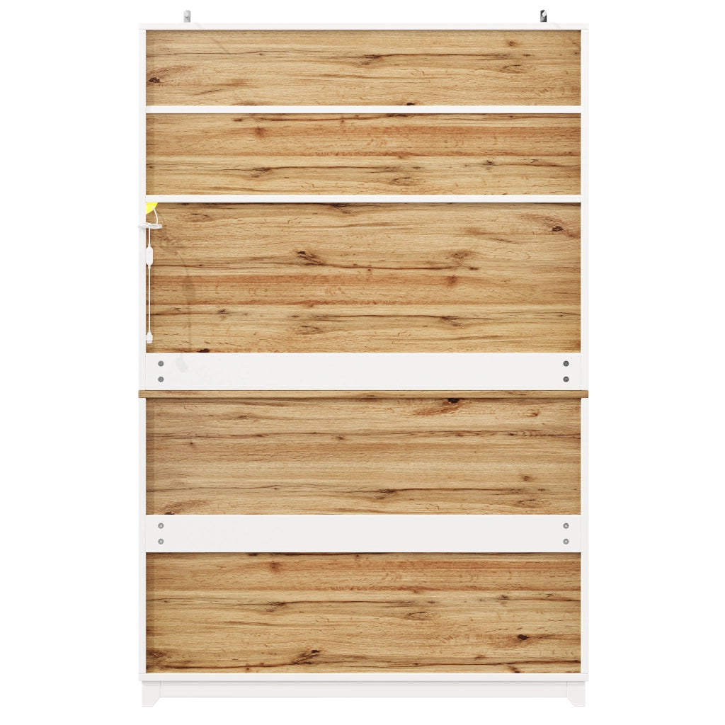 Mobile Cucina Alto con Ante in Acrilico e LED ¨C MINIMAL ¨C Bianco 120x40x180 cm