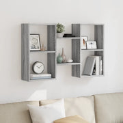 Mensola a Muro Grigio Sonoma 96x18x60 cm in Truciolato 853232