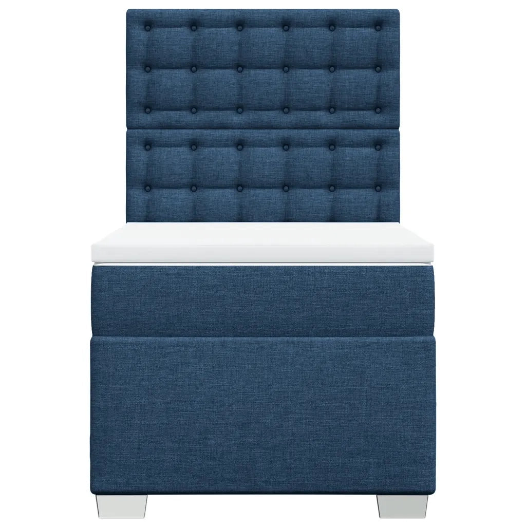 Giroletto a Molle con Materasso Blu 90x200 cm inTessuto
