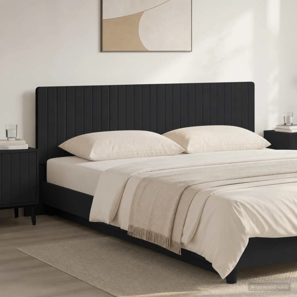 Testiera da Muro ZWOLLE Nero Legno ingegnerizzato 896496