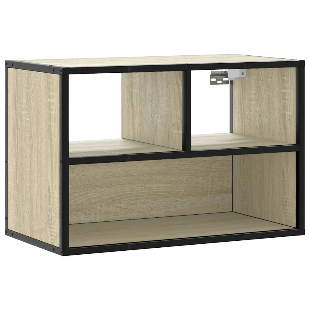 Mobile TV Rovere Sonoma 60x31x39,5cm Legno Multistrato Metallo 848915