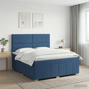 Letto box spring con materasso Blu 140 x 190 cm Tessuto 3454140