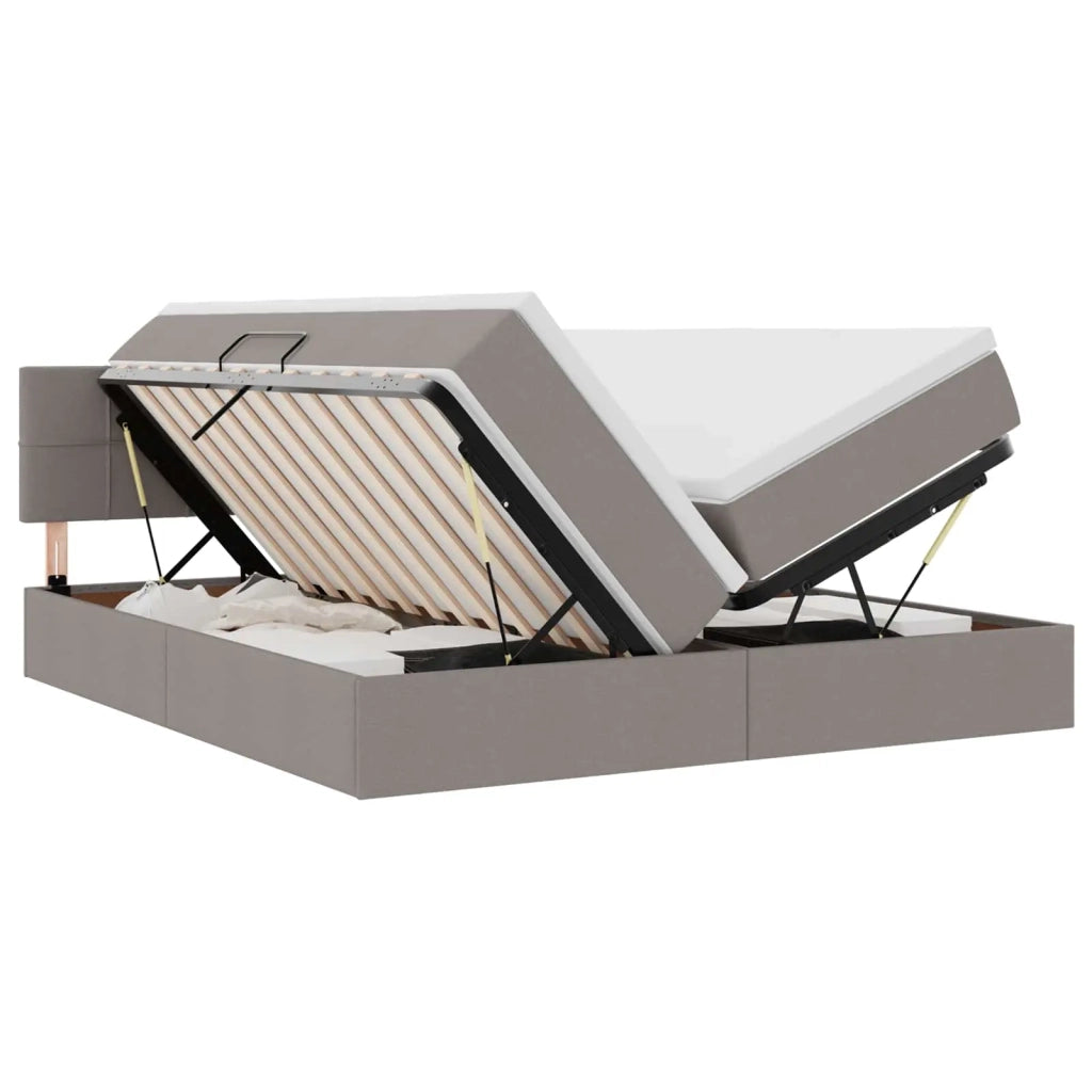 Letto con luci a strisce a LED Talpa 180 x 200 cm Tessuto