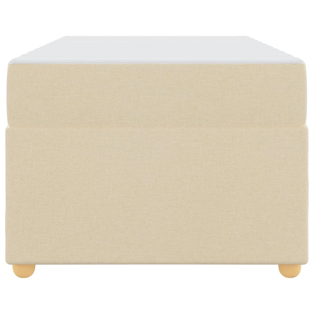 Struttura del letto con materasso Crema 90 x 190 cm Tessuto 3399326