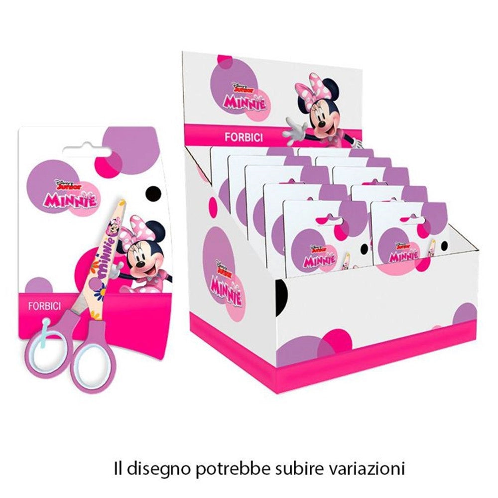 Trade Shop - Set 24pz Forbici Scuola Decoro Minnie Per Scuola Tempo Libero Cancelleria Bambine 961518 -