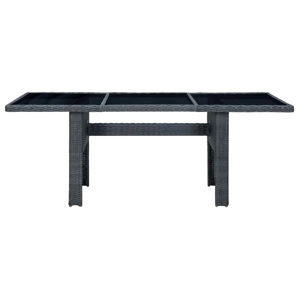 Set da pranzo 7 pezzi con cuscini resina intrecciata grigio scuro 02_0014637