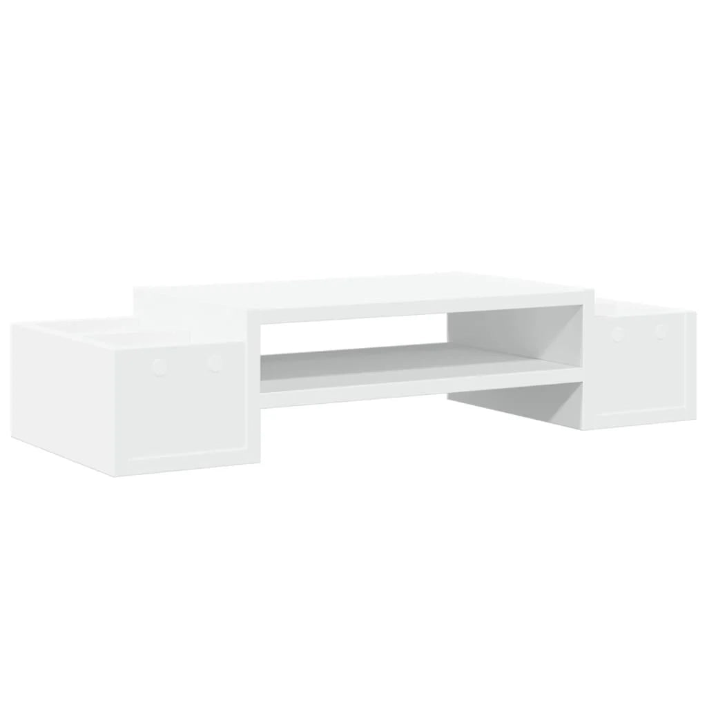 Supporto per monitor scrivania con contenitore legno ingegnerizzato bianco 02_0044921
