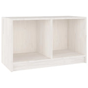 Mobile TV multimediale scaffale TV credenza mobile TV sala da pranzo soggiorno camera da letto 70 x 33 x 42 cm legno di pino massiccio bianco 02_0026176
