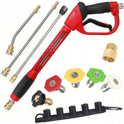 Pistola Alta Pressione con Set di Accessori – Compatibile con Idropulitrici Kärcher HD/HDS | 5 Ugelli, 3 Lance