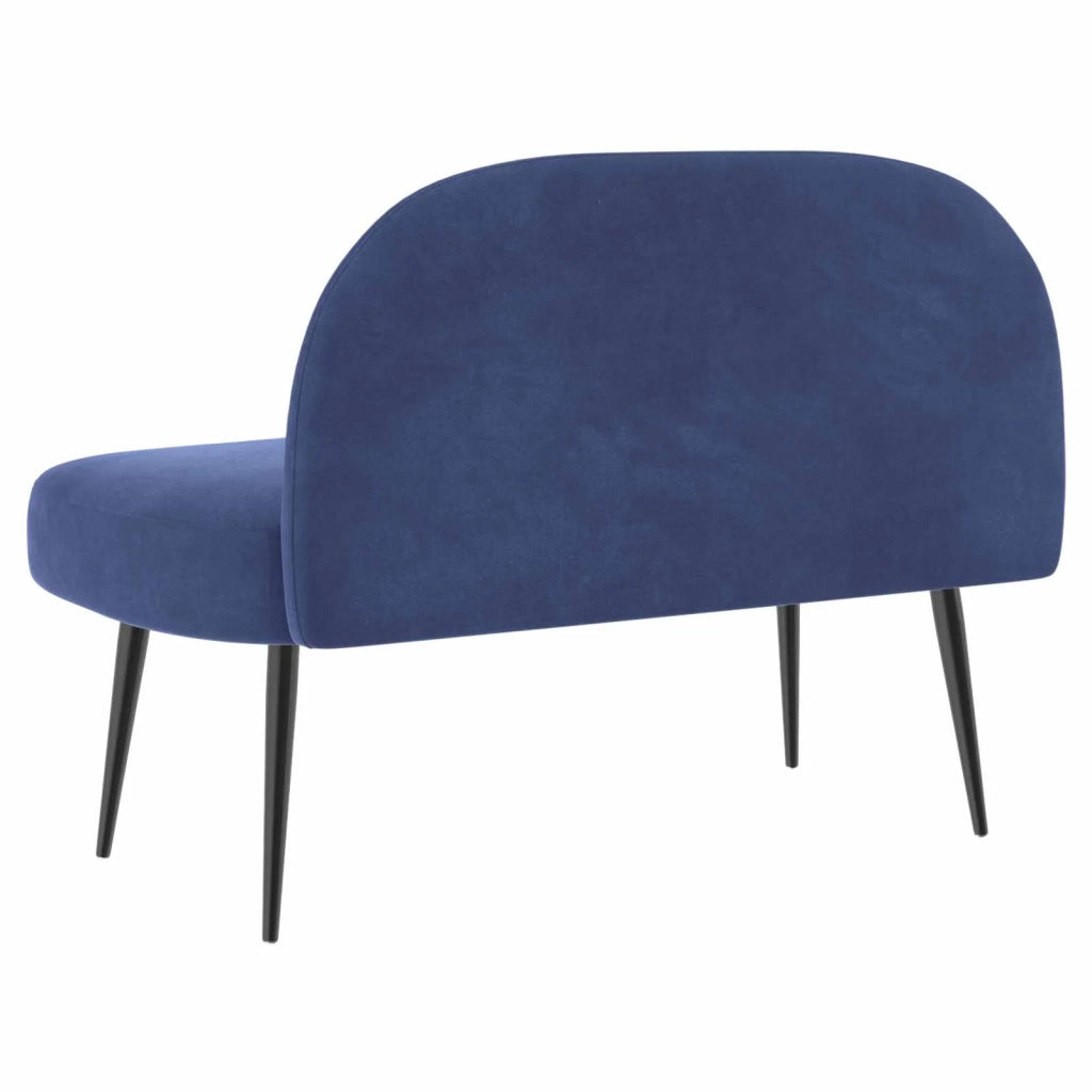 Panchina imbottita con schienale Blu Polizia 110 x 60 x 76 cm
