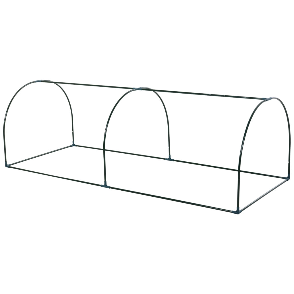 Serra da giardino con porta ¨C zephmum ¨C verde, acciaio e plastica, 250x100x80 cm