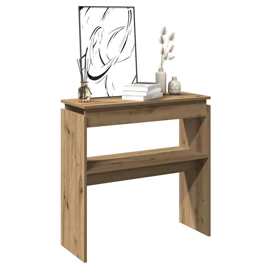Tavolo Consolle Rovere Artigianale 102x30x80 cm in Truciolato 856627