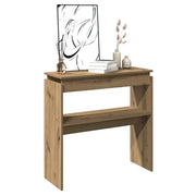 Tavolo Consolle Rovere Artigianale 102x30x80 cm in Truciolato 856627