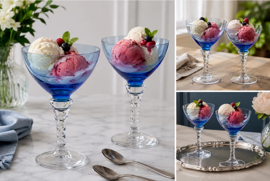Set 2 Coppe Gelato Dessert in Vetro Capri Cocktail 36 cl Bormioli