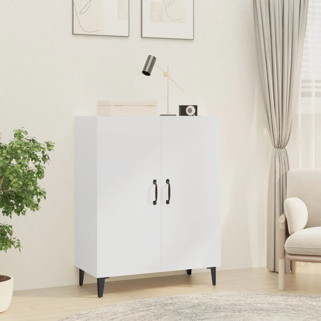 Credenza | Madia | Buffet da pranzo | Armadio da pranzo Bianca 70x34x90 cm in Legno Multistrato