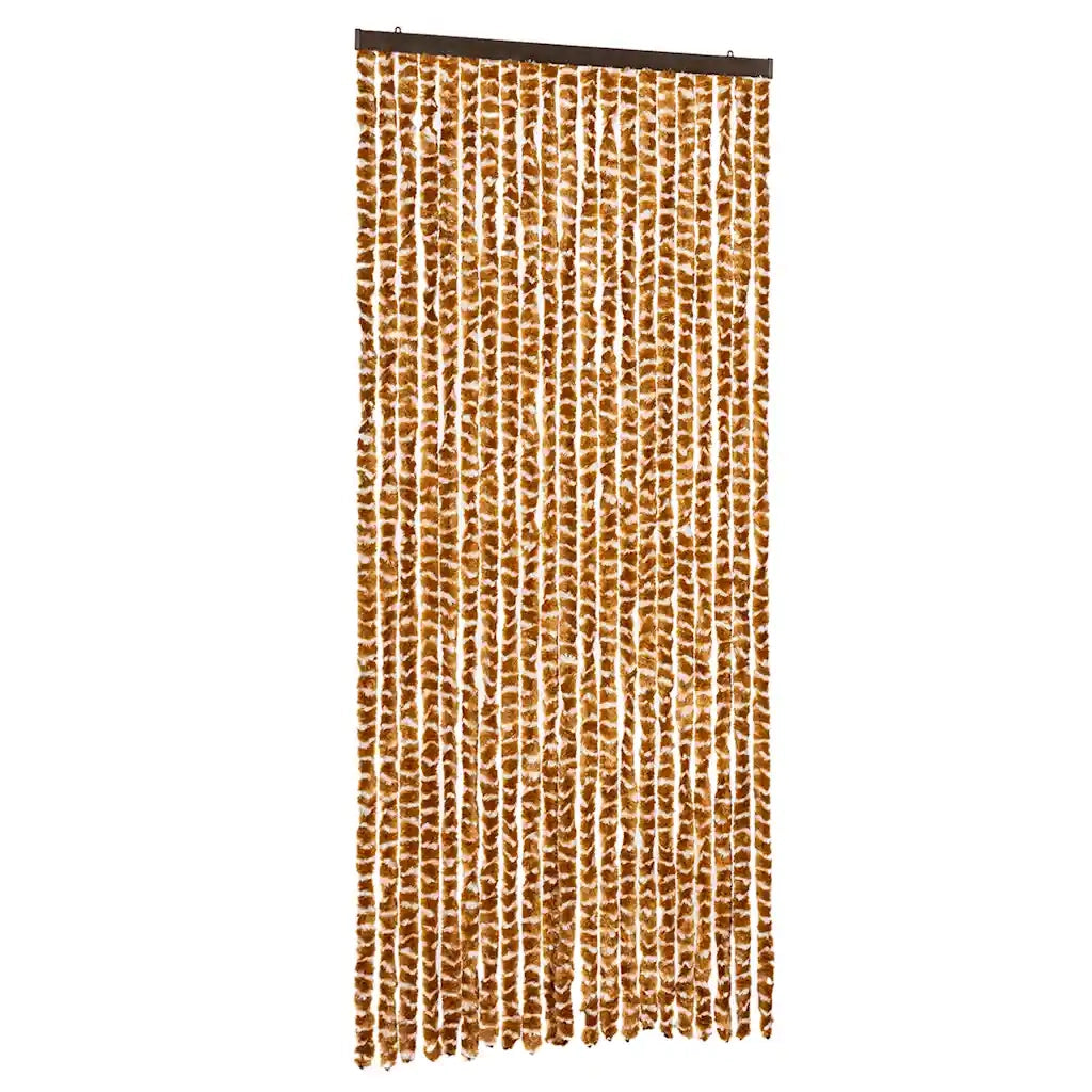 Tenda Antimosche-Zanzariera Ocra e Bianca 90x200 cm in Ciniglia