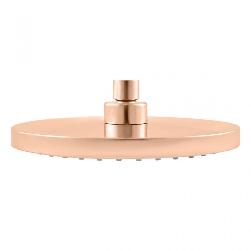 Colonna doccia a parete termostatica ottone oro rosa lucido H. 109 cm