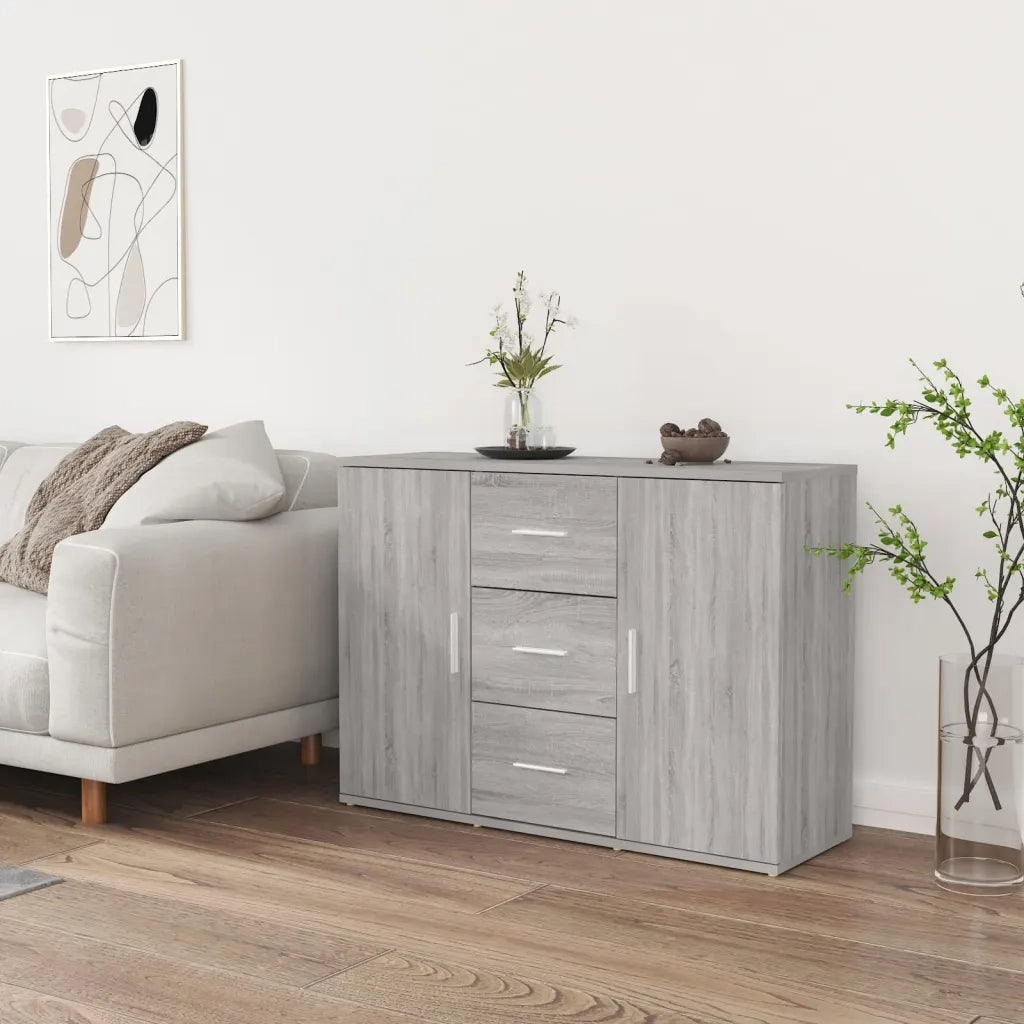 Credenza-Buffet-Armadio da cucina Grigio Sonoma 91x29,5x65 cm in Legno Multistrato