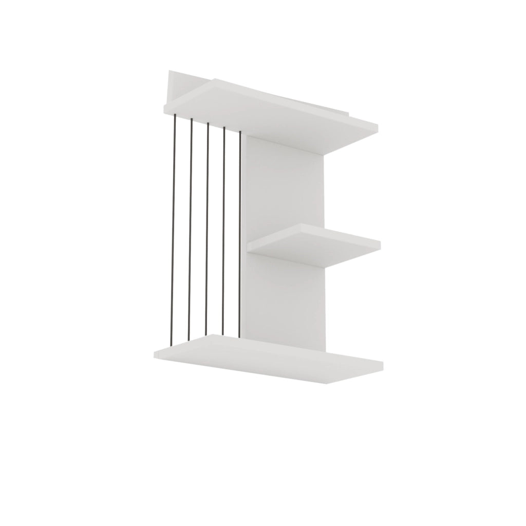 Scaffale a parete in legno "Kinik" - 40 x 19 x 60 cm - Bianco