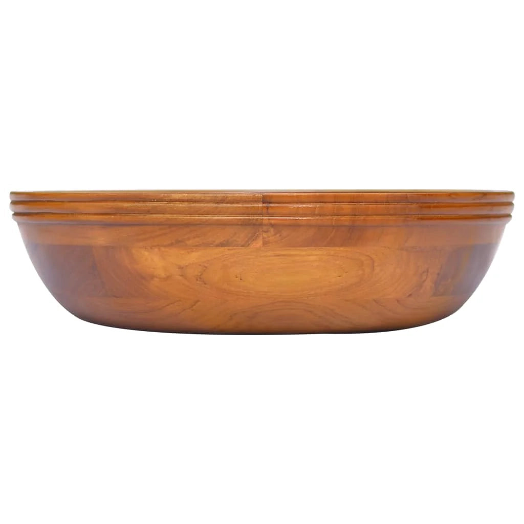 Lavandino da bagno lavabo da appoggio lavabo da bagno lavabo da interno 40 x 10 cm legno massello di teak 02_0002870