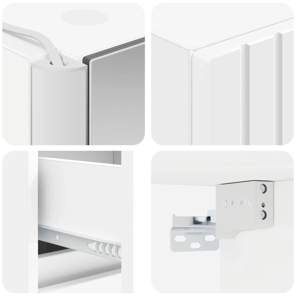 Set di mobili per il bagno 4 pcs Bianco 3407471