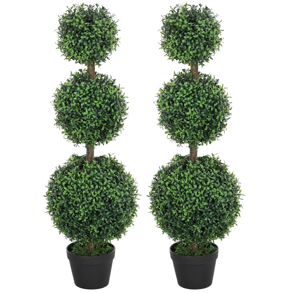 Albero Artificiale Topiaria Buxus ¨C zephmum ¨C Verde 101.6 cm con Vaso