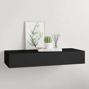 Scaffale con Cassetti da Parete Nero 60x23,5x10 cm in MDF cod mxl 71446