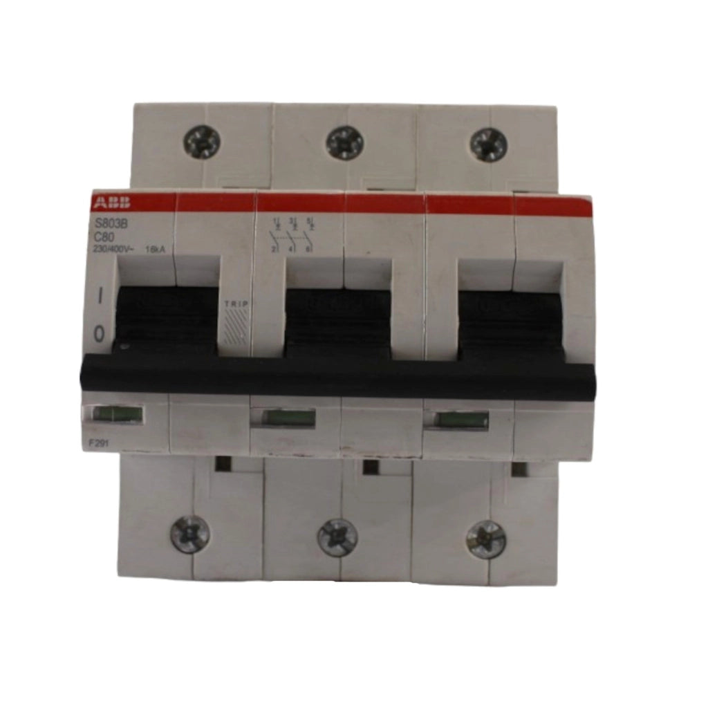 Interruttore magnetotermico 3 poli 3 moduli 80A curva D S200 ABB