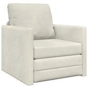 Divano letto | Sof¨¤ letto | Letto singolo Crema 74 x 77 x 81 cm Velluto