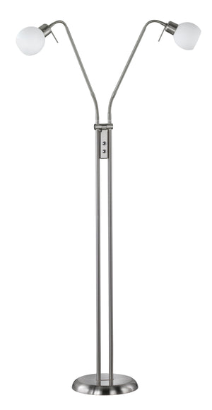 Piantana da Interno a LED in Metallo Nickel Opaco