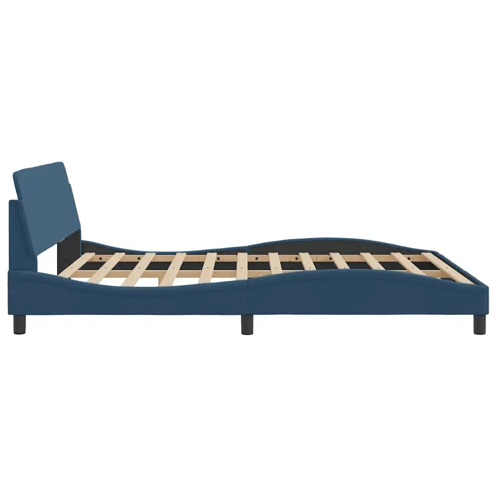 Giroletto con Testiera Dover Blu 180x200 cm Tessuto 373231