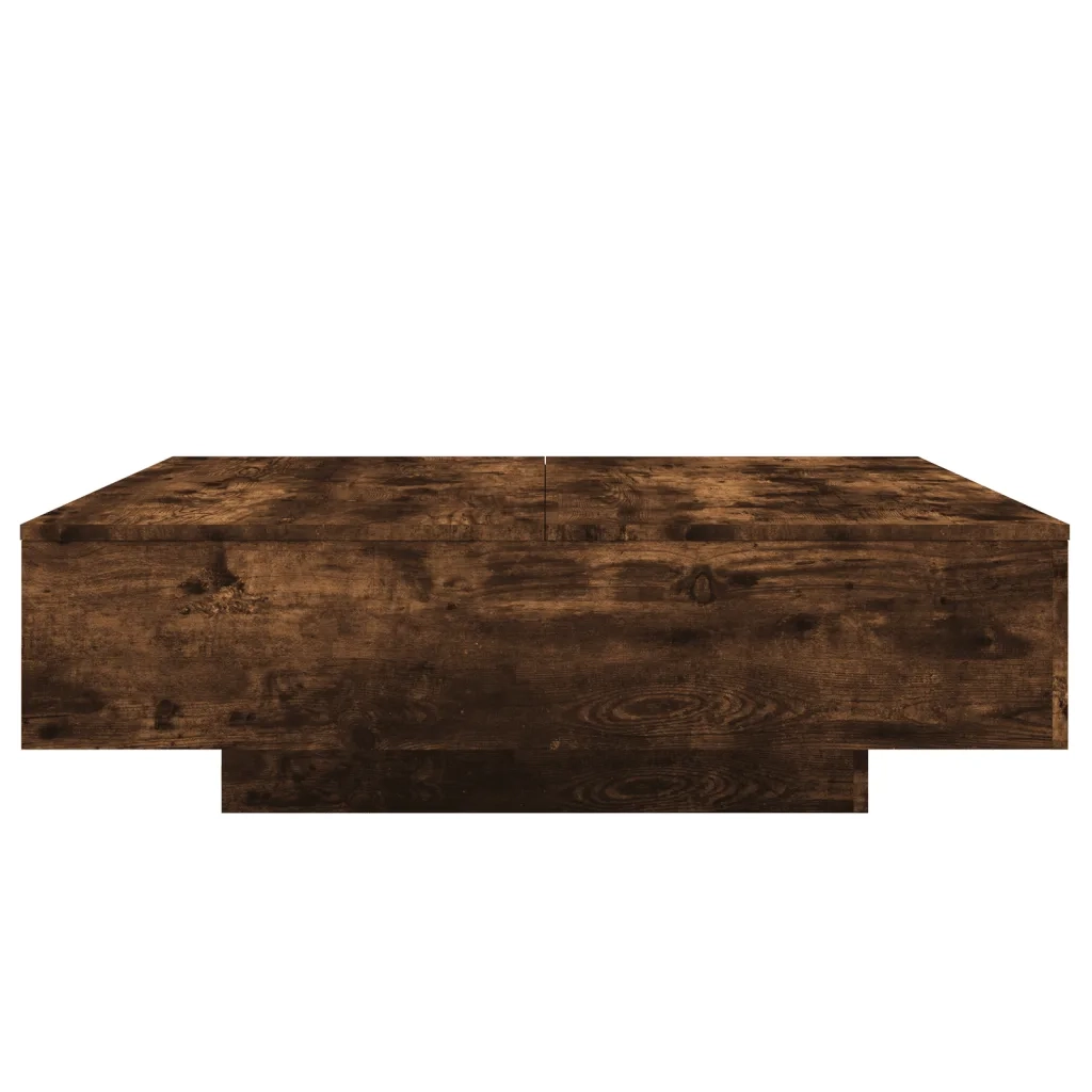 Tavolino da Salotto Rovere Fumo 100x100x31 cm Legno Multistrato 836599