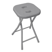 Sgabello da bagno GEDY in acciaio inox richiudibile colore Grigio