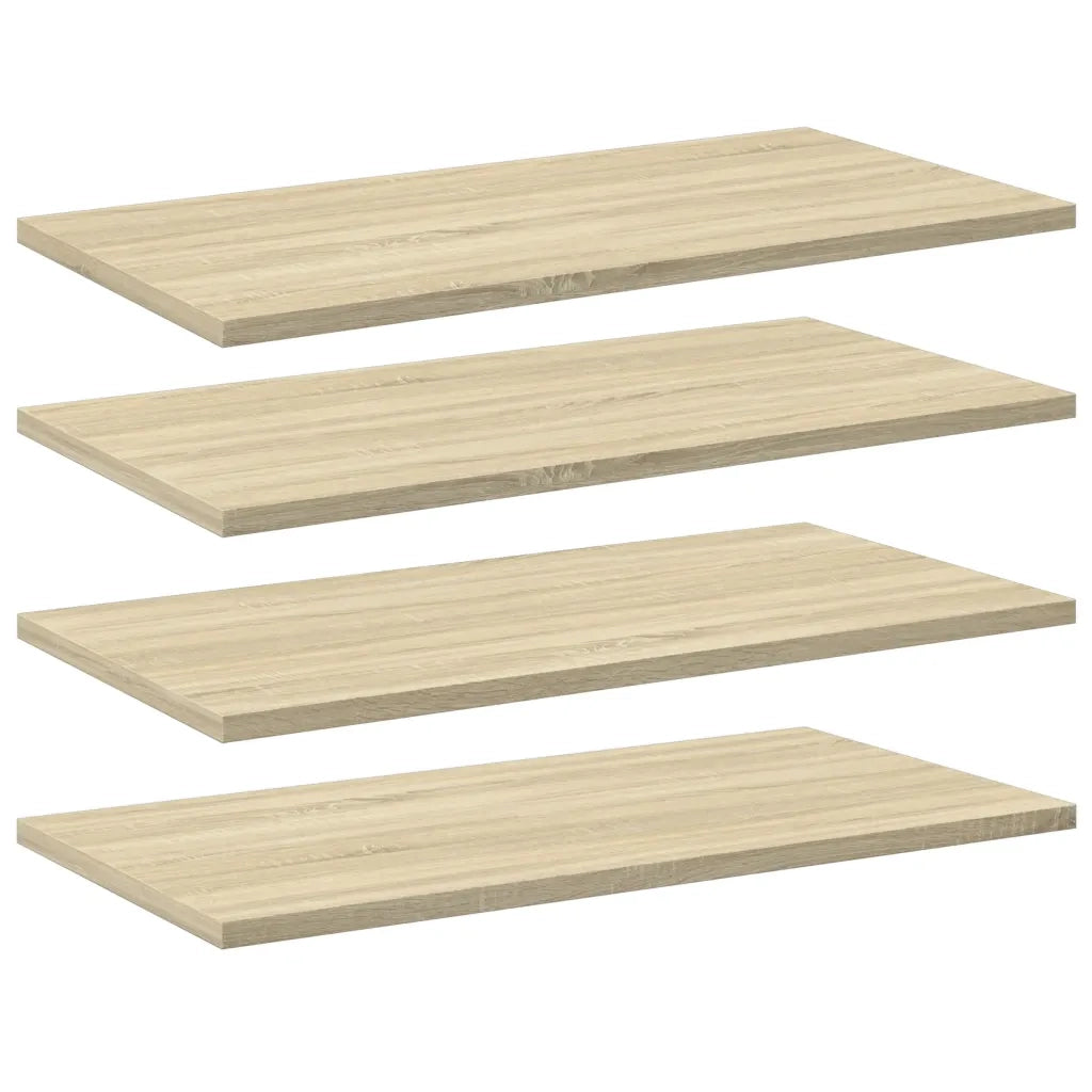 Ripiani per Libreria 4pz Rovere Sonoma 60x30x1,5cm Multistrato 805240