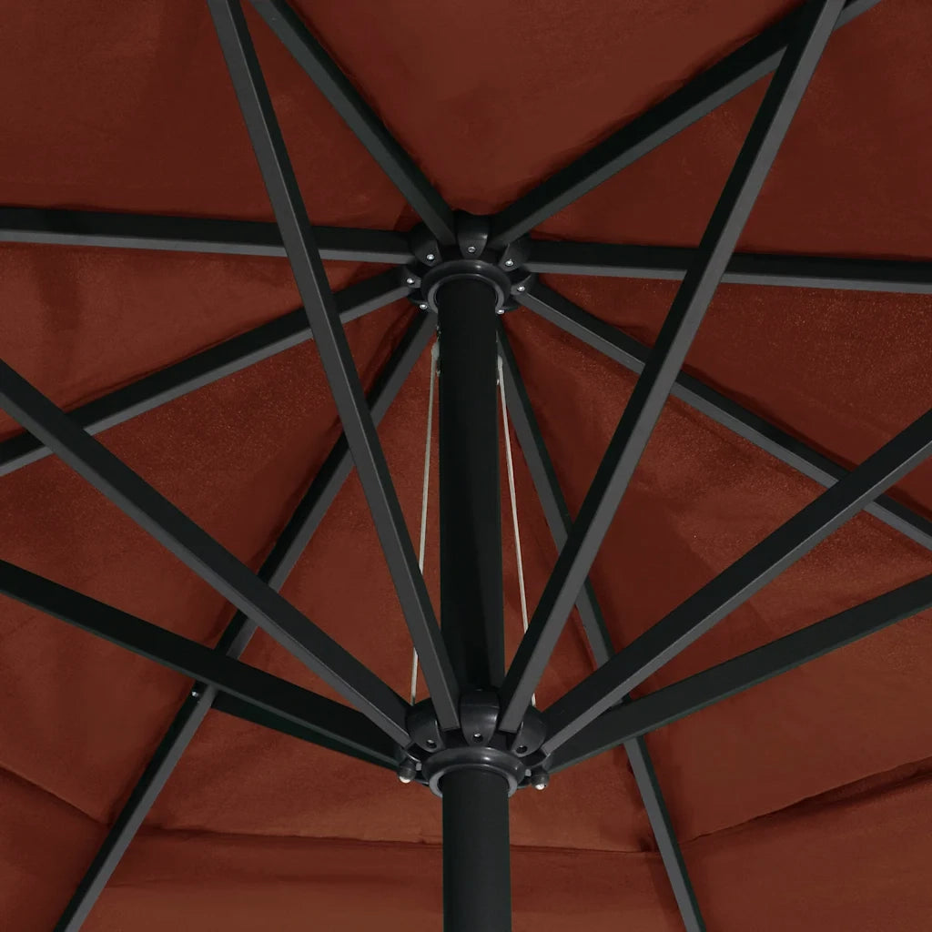 Ombrellone da Giardino Palo in Alluminio 600 cm Terracotta 47375